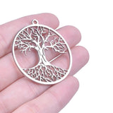 5pcs Tree Of Life Charm Pendant Stainless Steel Trees Charms For Jewelry Making