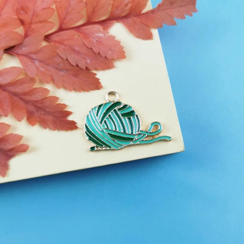 10pcs Enamel Flowers Cat Charms Jewelry Findings