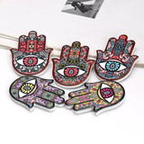 Lucky Eye Ceramic Fatima Hamsa Hand Refrigerator Magnet