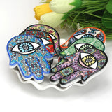 Lucky Eye Ceramic Fatima Hamsa Hand Refrigerator Magnet