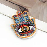 Lucky Eye Ceramic Fatima Hamsa Hand Refrigerator Magnet