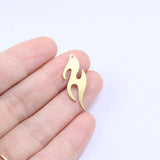 10pcs Stainless Steel Fire Coin Charms Pendant DIY Jewelry Unfading Colorless
