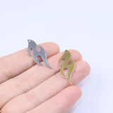 10pcs Stainless Steel Fire Coin Charms Pendant DIY Jewelry Unfading Colorless