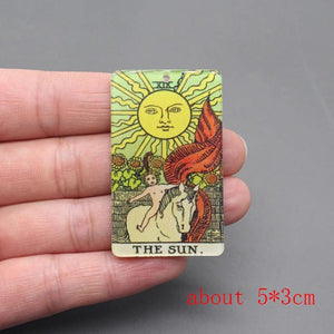 Mini Acrylic Tarot Card Earring Charms for DIY Jewelry 5x3cm