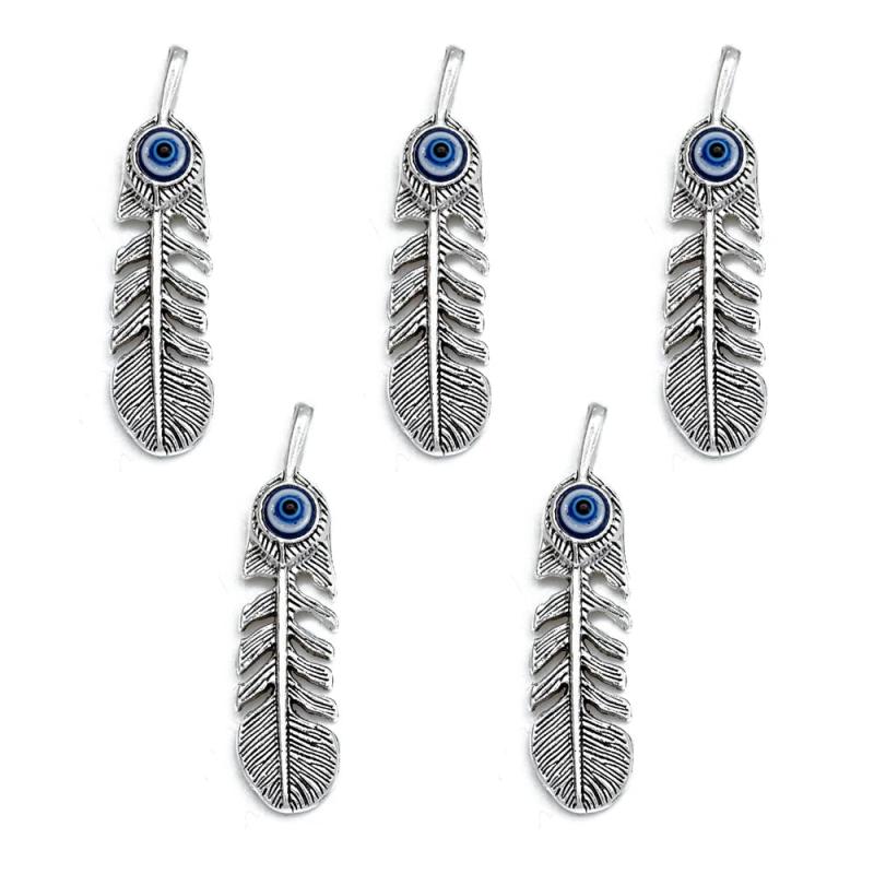 10pcs Tibetan Silver Fatima Hand Charm Beads