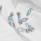 10pcs Tibetan Silver Fatima Hand Charm Beads
