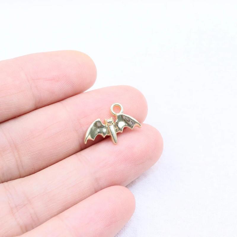 20pcs Mini Bat Coin Zinc Alloy Necklace Earring Bracelet DIY 2 Colors