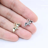 20pcs Mini Bat Coin Zinc Alloy Necklace Earring Bracelet DIY 2 Colors