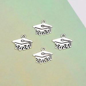50pcs Grad Cap Pendants DIY Jewelry Making Keychain