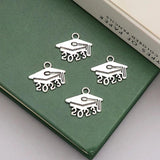 50pcs Grad Cap Pendants DIY Jewelry Making Keychain