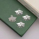 50pcs Grad Cap Pendants DIY Jewelry Making Keychain