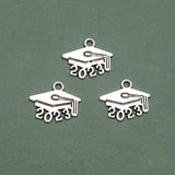 50pcs Grad Cap Pendants DIY Jewelry Making Keychain