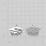 50pcs Grad Cap Pendants DIY Jewelry Making Keychain