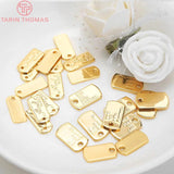 20PCS 5.5x12MM Brass Rectangle Charms Pendants DIY Jewelry Findings