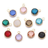 10pcs Stainless Steel 8mm AK Glass Crystal Charms for DIY Jewelry Making