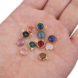 10pcs Stainless Steel 8mm AK Glass Crystal Charms for DIY Jewelry Making