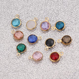 10pcs Stainless Steel 8mm AK Glass Crystal Charms for DIY Jewelry Making