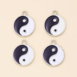 20Pcs Taichi Yin Yang Enamel Charms for DIY Earrings Necklace