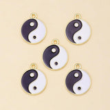20Pcs Taichi Yin Yang Enamel Charms for DIY Earrings Necklace