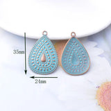 10pcs Antique Bronze Water Drop Charms DIY Earrings Women Jewelry