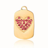 3pcs Evil Eye Sun Heart Rhinestone Pendant DIY Charm Necklace