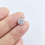 20pcs 8mm Star Print Coin Zinc Alloy DIY Jewelry 2 Colors