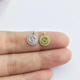 20pcs 8mm Star Print Coin Zinc Alloy DIY Jewelry 2 Colors