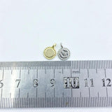 20pcs 8mm Star Print Coin Zinc Alloy DIY Jewelry 2 Colors