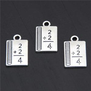20pcs Metal Architect Compass Charms Silver Pendant for Student Jewelry