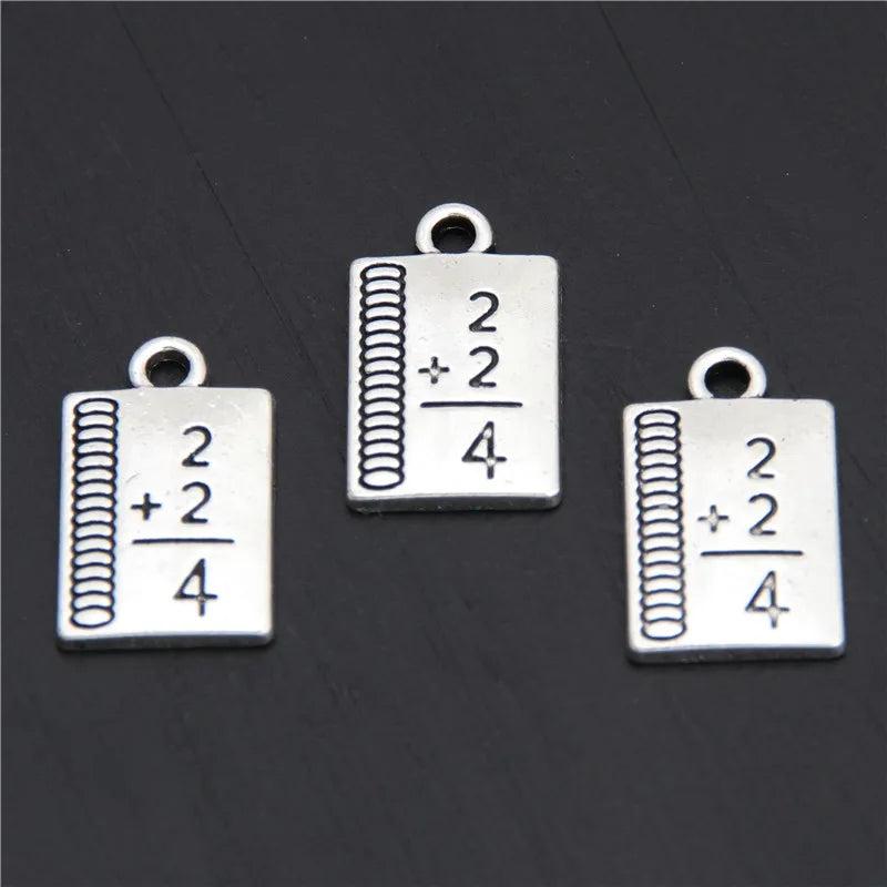 20pcs Metal Architect Compass Charms Silver Pendant for Student Jewelry