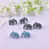 10pcs 3D Elephant Charms Pendant for DIY Jewelry Making Keychain Craft