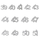 Skyrim 20pcs 39-51 Number Charm Sliver Metal Pendant DIY for Necklace/ Bracelet