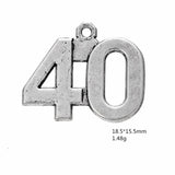 Skyrim 20pcs 39-51 Number Charm Sliver Metal Pendant DIY for Necklace/ Bracelet