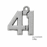 Skyrim 20pcs 39-51 Number Charm Sliver Metal Pendant DIY for Necklace/ Bracelet