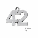 Skyrim 20pcs 39-51 Number Charm Sliver Metal Pendant DIY for Necklace/ Bracelet