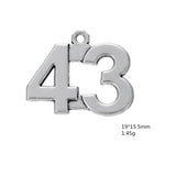 Skyrim 20pcs 39-51 Number Charm Sliver Metal Pendant DIY for Necklace/ Bracelet