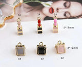 10pcs 3D Lipstick Mirror Enamel Charms Jewelry DIY