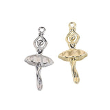 10pcs Ballerina Ballet Metal Charms Earring DIY Jewelry 13x32mm