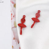 10pcs Ballerina Ballet Metal Charms Earring DIY Jewelry 13x32mm