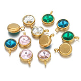 10pcs Stainless Steel 10mm Zircon Charms Pendant for DIY Jewelry Making