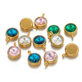 10pcs Stainless Steel 10mm Zircon Charms Pendant for DIY Jewelry Making