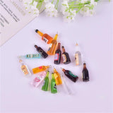 10pcs Beer Bottle Charms for DIY Jewelry Making