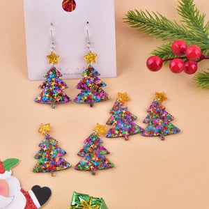 10pcs Star Christmas Tree Acrylic Charms for DIY Jewelry Making