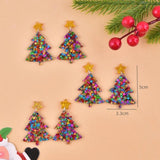 10pcs Star Christmas Tree Acrylic Charms for DIY Jewelry Making