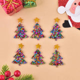 10pcs Star Christmas Tree Acrylic Charms for DIY Jewelry Making