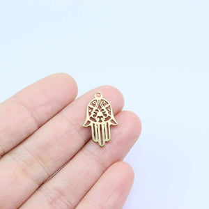 10pcs Stainless Steel Hand Jewelry Charms Pendant DIY Handcraft