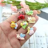 Cartoon Bee Snail Ladybug Charms for Jewelry Making