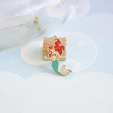 10Pcs Enamel Mermaid Charms for Jewelry Making Alloy Shell Starfish Pendant