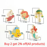 10Pcs Enamel Mermaid Charms for Jewelry Making Alloy Shell Starfish Pendant
