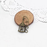 12 pcs Retro birdcage charms for DIY jewelry making